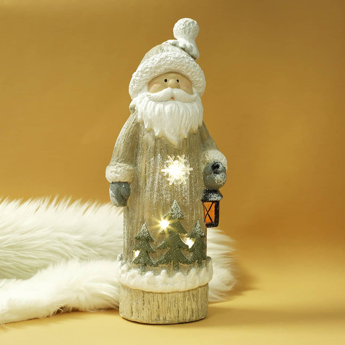 Festlich leuchtende Weihnachtsfigur