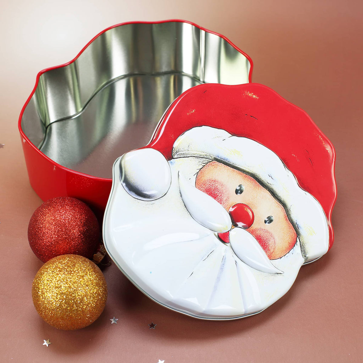 Metall-Gebäckdose Weihnachtsmann