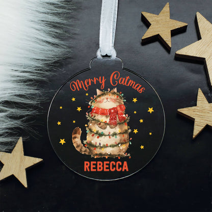 Christbaumschmuck für Katzenliebhaber mit Personalisierung