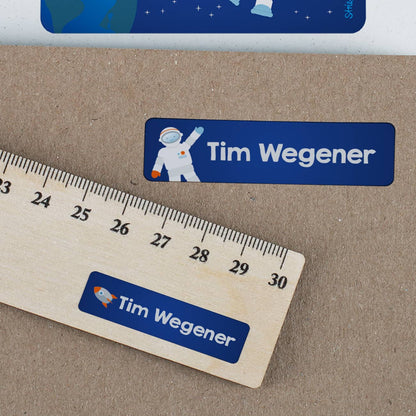 Aufkleber Weltall Astronaut Name