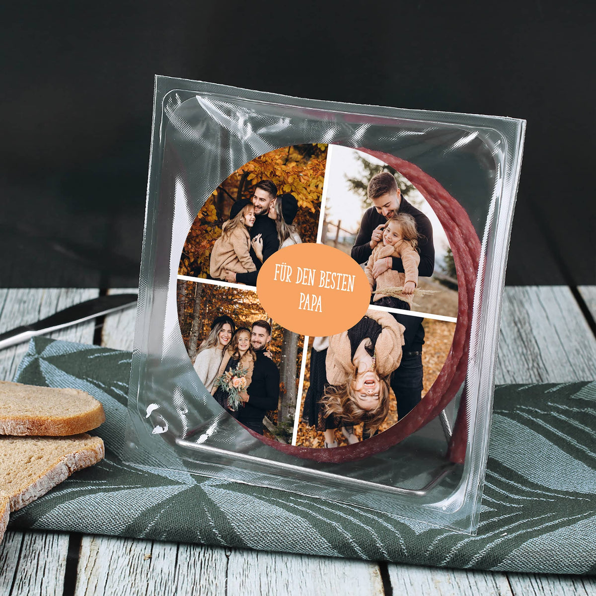 Vatertagsgeschenk mit Salami
