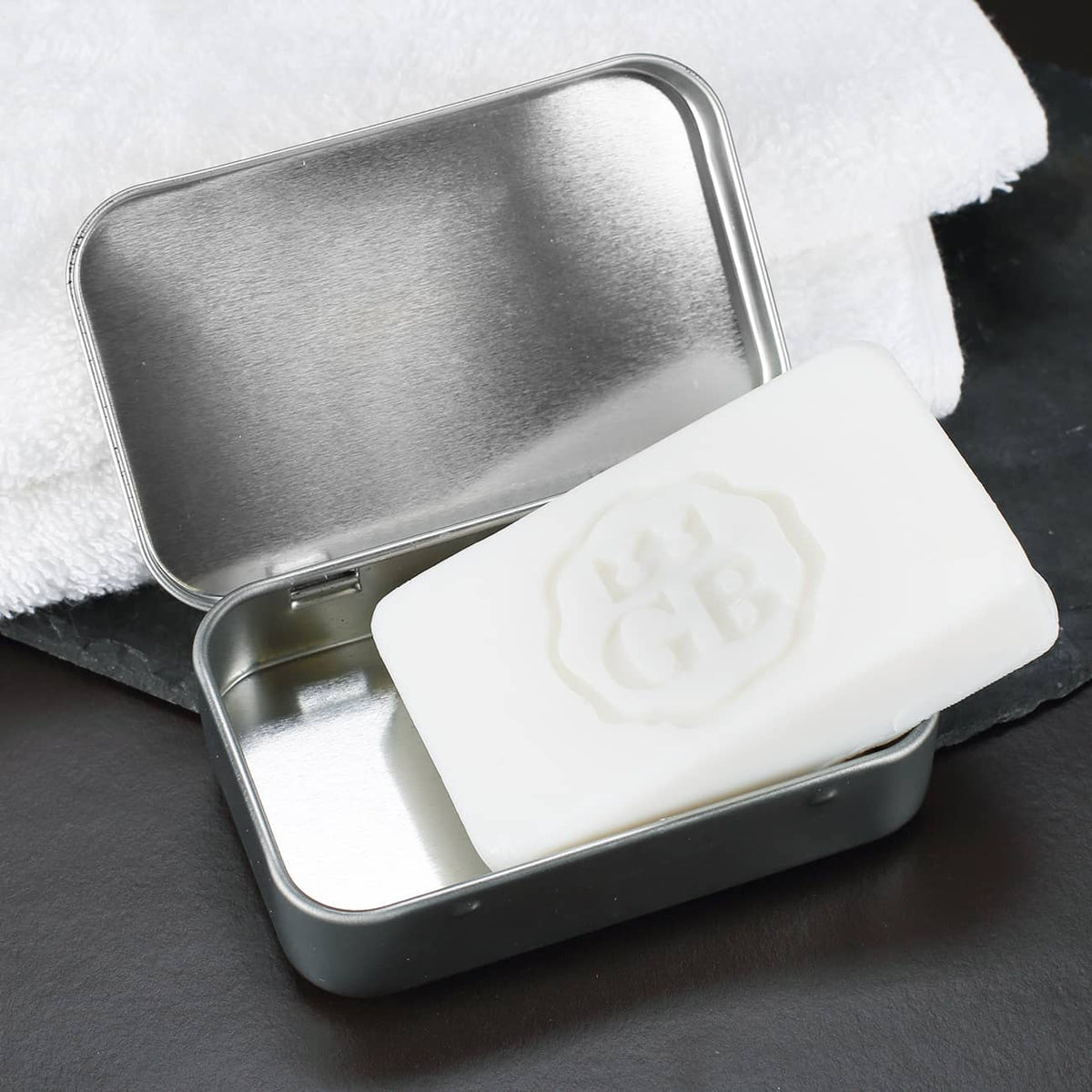 Gentleman Seife in gravierter Metall-Geschenkdose, 80g