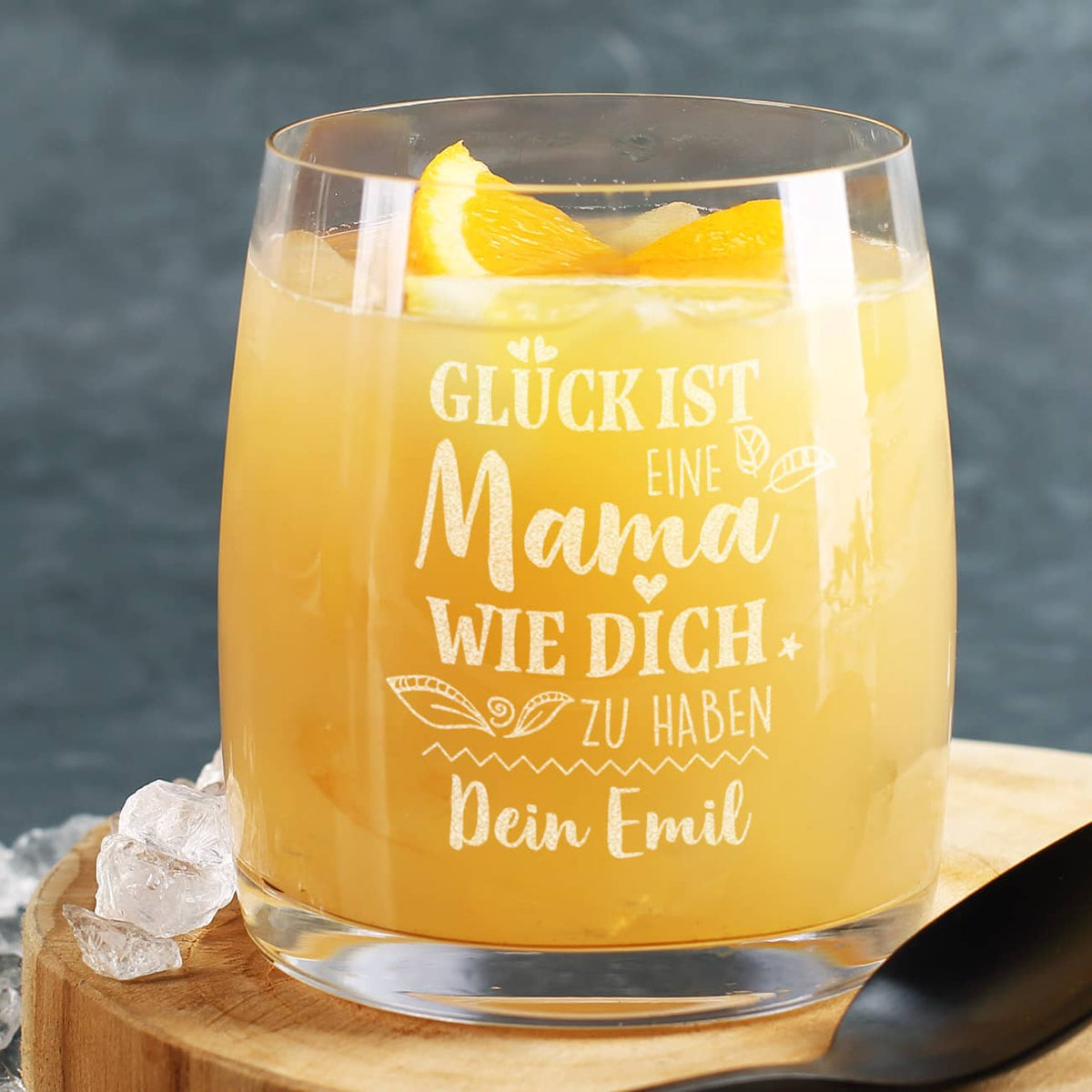 Whiskyglas für Mama mit Wunschtext