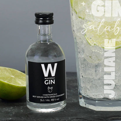 Gin salabim - kleines Gin Geschenkset mit Ihrem Wunschnamen