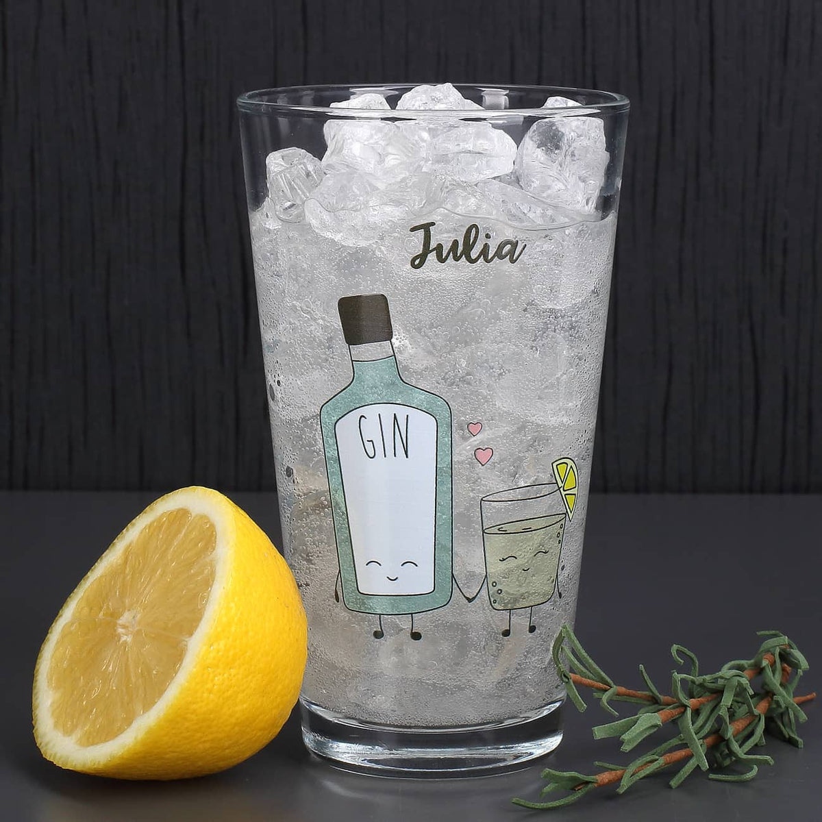 Gin Glas mit Namensaufdruck