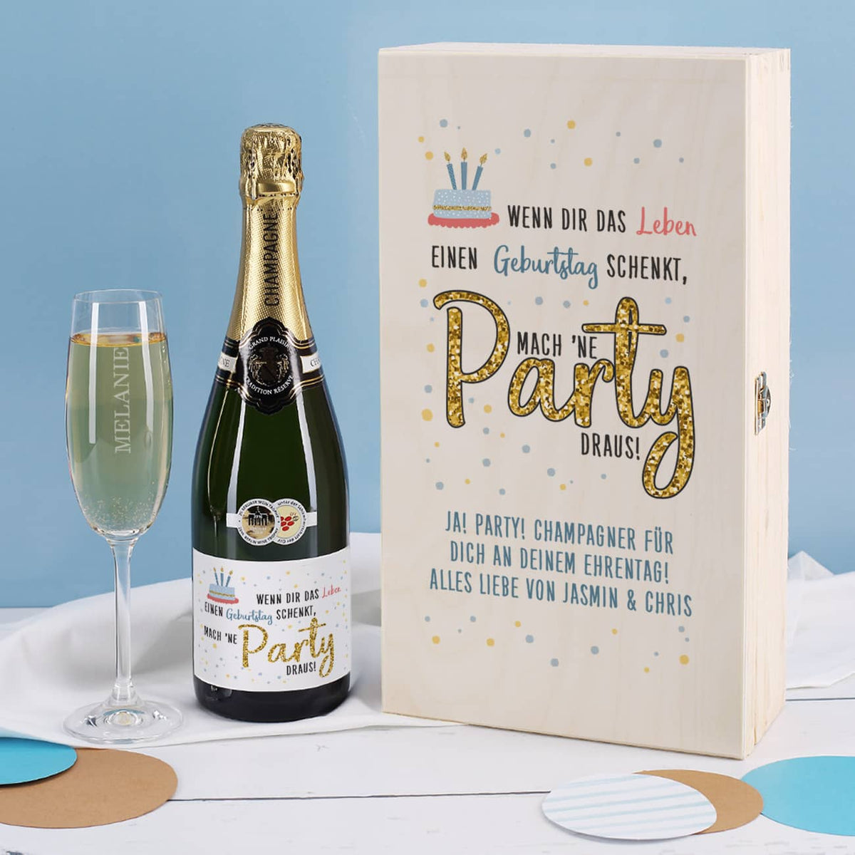 Champagner Geschenkset zum Geburtstag...mach 'ne Party draus