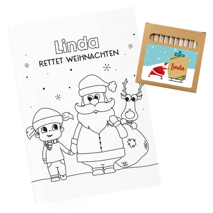 Malheft zu Weihnachten für Mädchen und Jungen