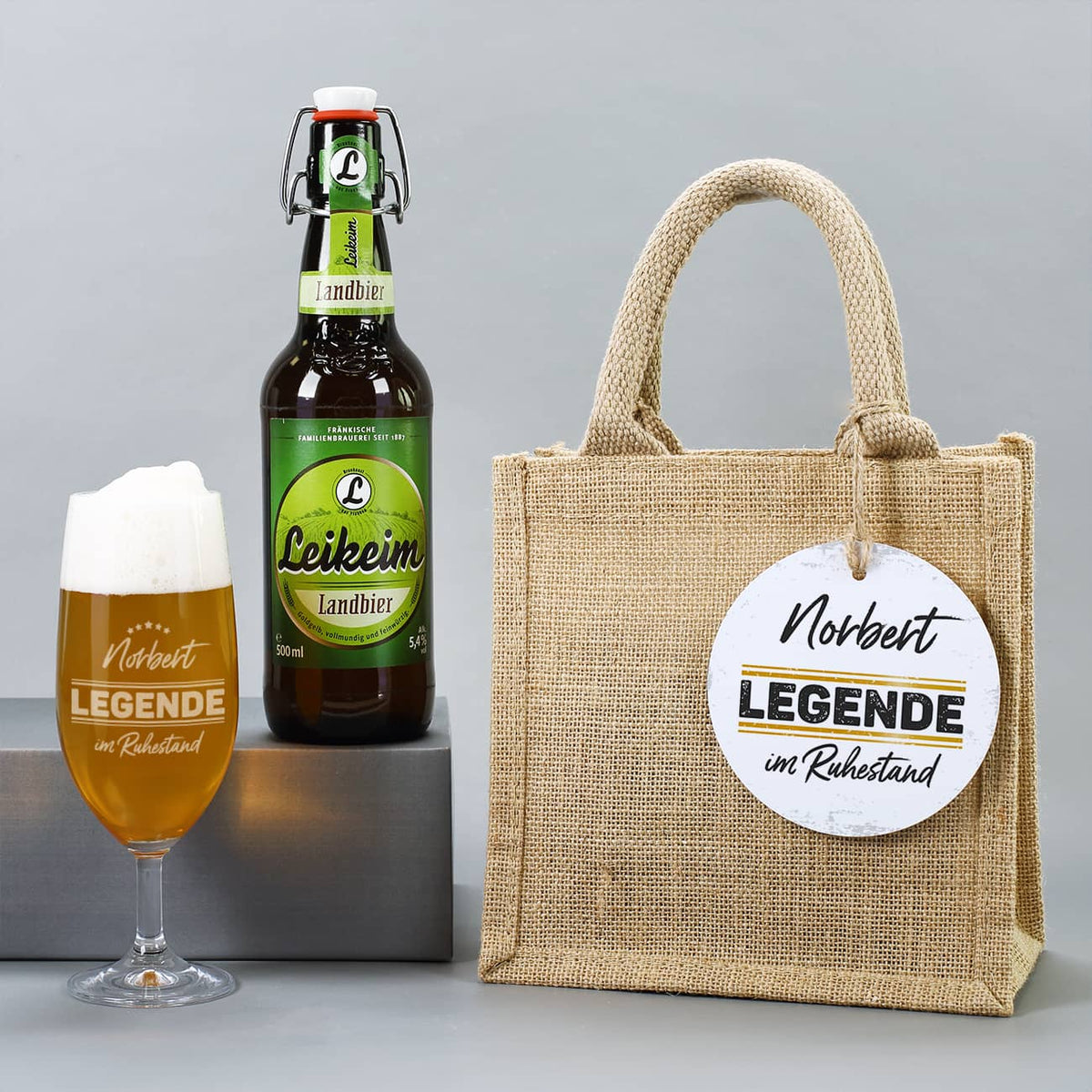 Persönliches Geschenkset zum Ruhestand