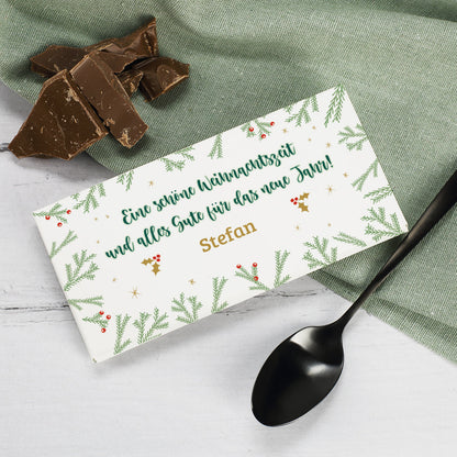 Whisky-Geschenkset zu Weihnachten mit Glenfiddich, graviertem Glas und Schokolade