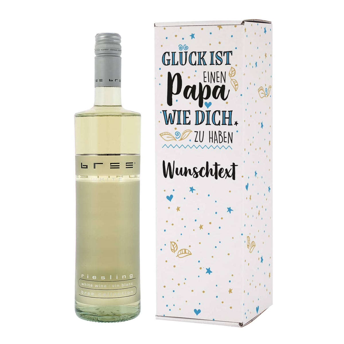 Weißwein mit Verpackunf zum Vatertag