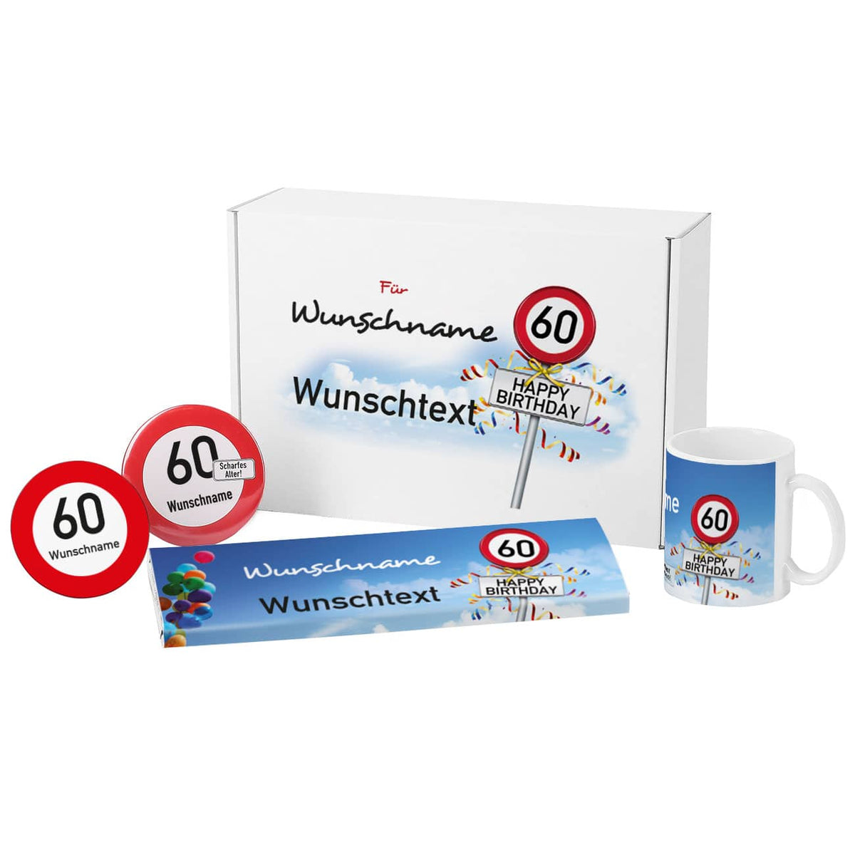 Geschenkbox zum 60. Geburtstag Happy Birthday