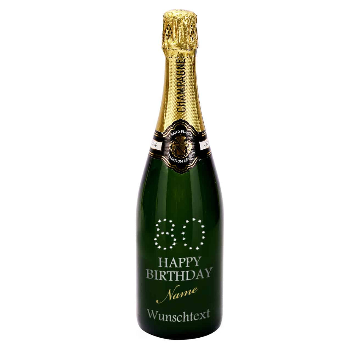 Champagner - Geschenk zum 80. Geburtstag mit persönlicher Gravur