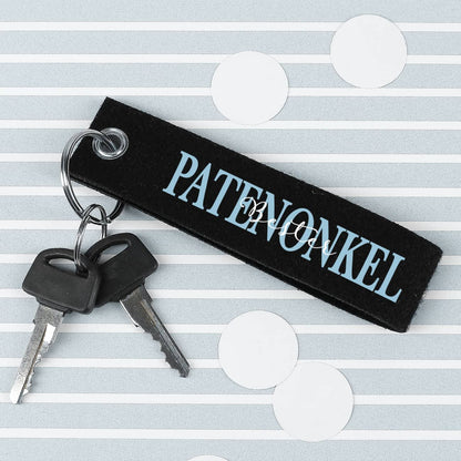 Patenonkel Schriftzug mit Text personalisiert, beispielsweise Name oder Adjektiv