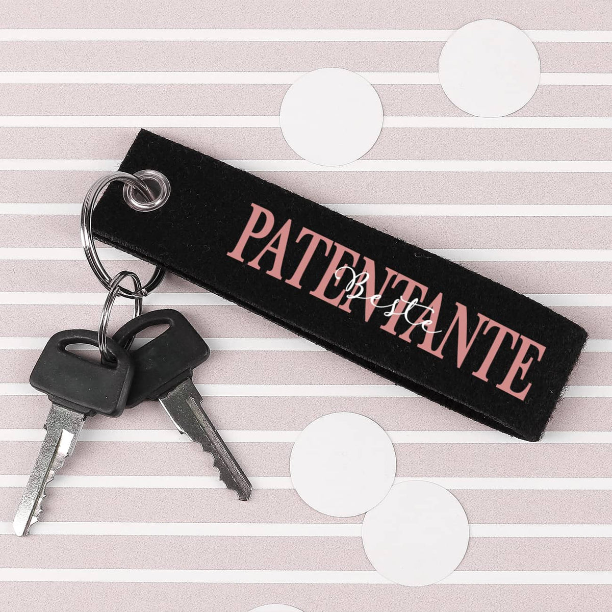 Patentante Schriftzug mit Text personalisiert, beispielsweise Name