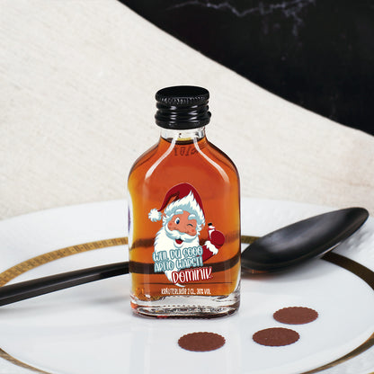 Kräuterlikör mit Weihnachtsmann Aufdruck und Name