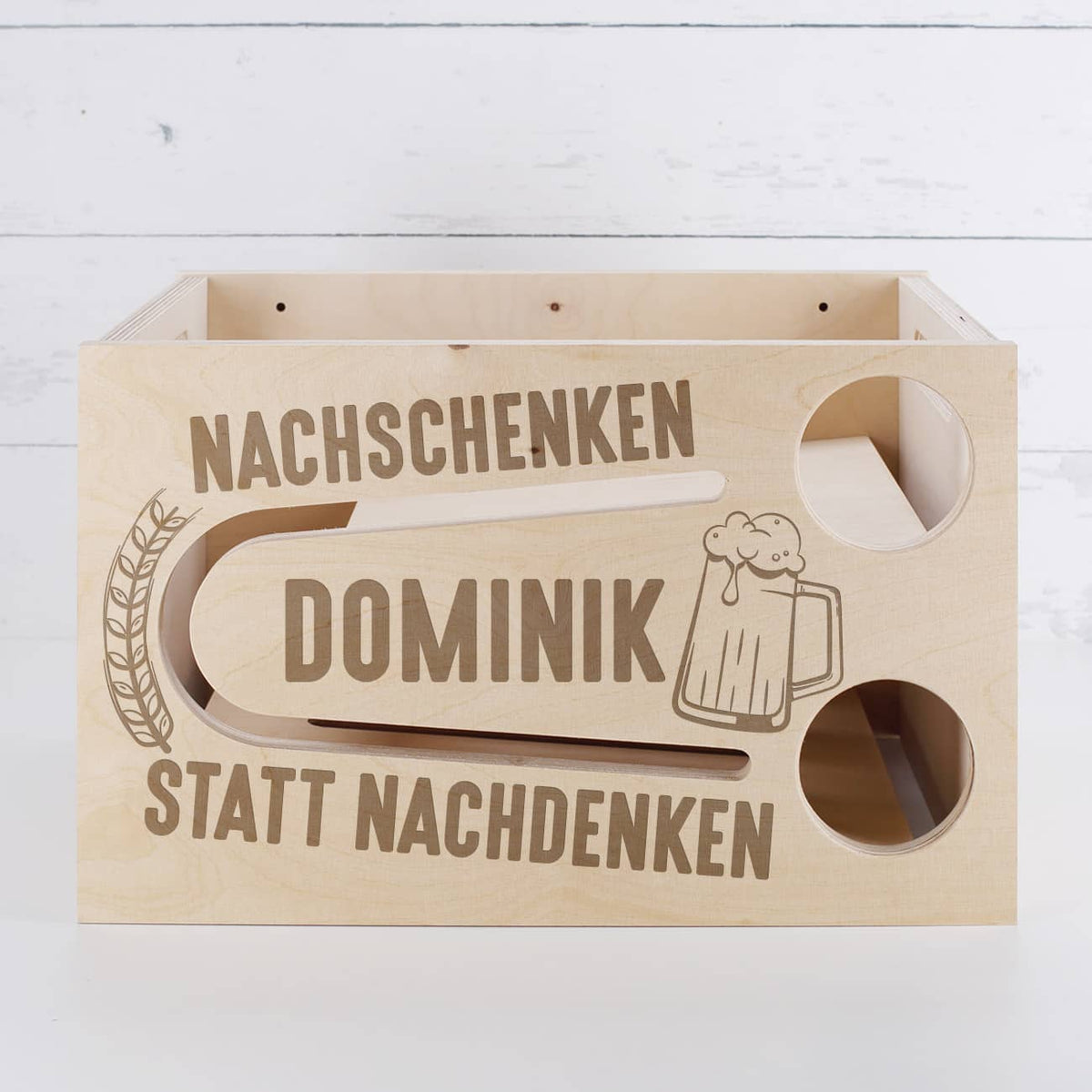 Bierrutsche mit Platz für 12 0,5 L Flaschen Bier
