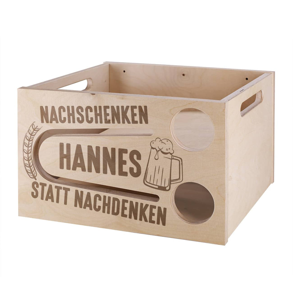 Bierrutsche aus Holz zum selber zusammen bauen mit Name personalisiert