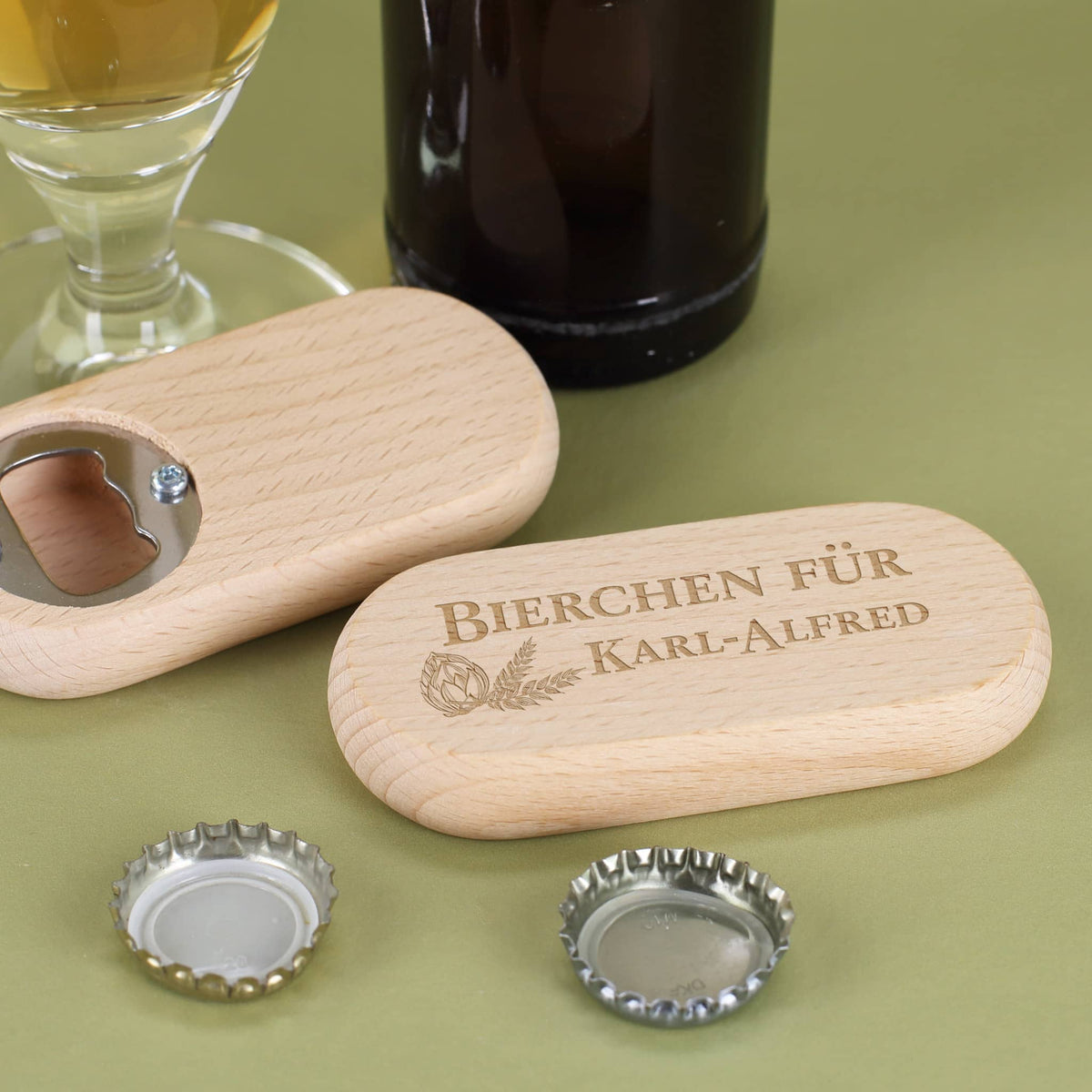 Flaschenöffner aus Holz