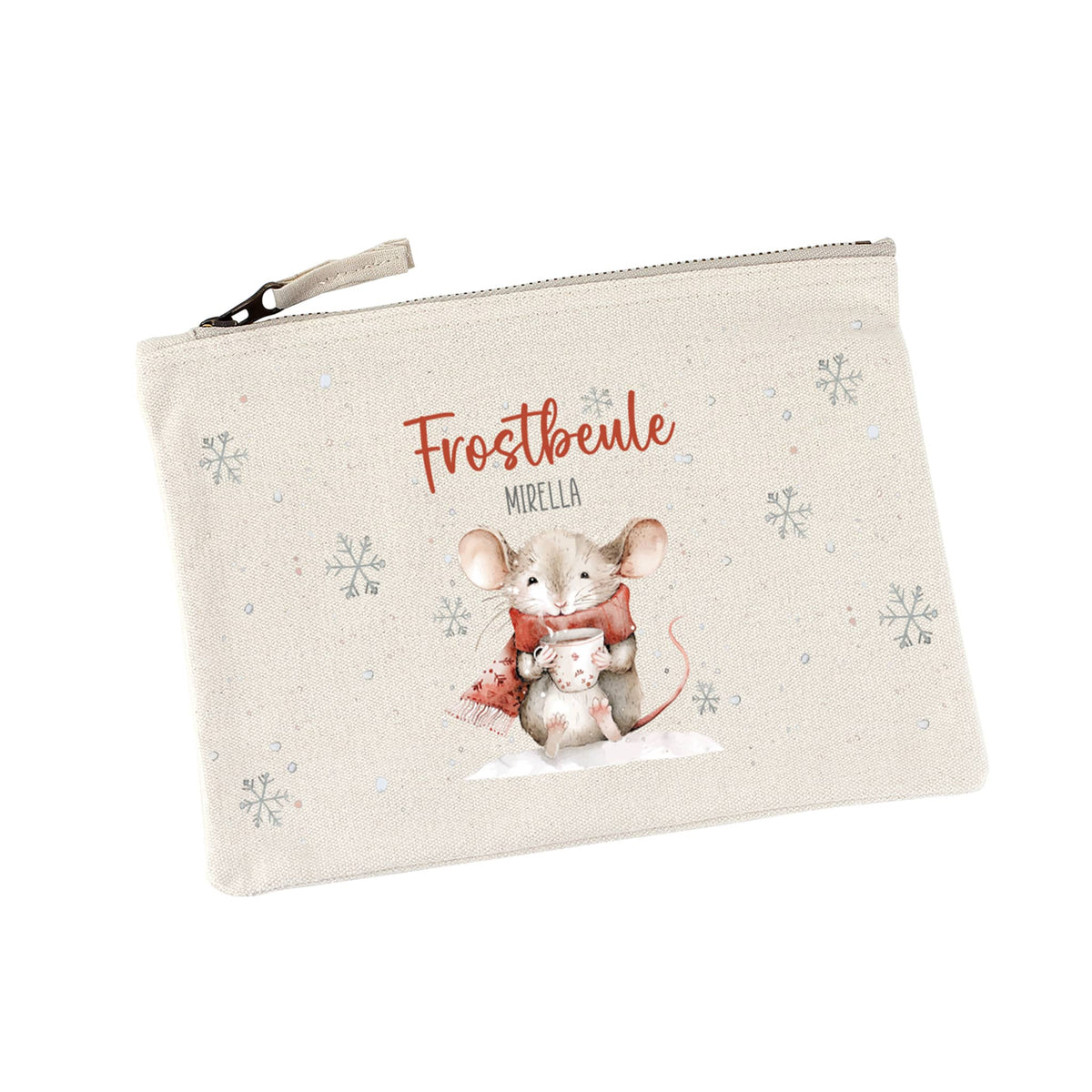 Niedliches Mausmotiv auch Beautycase mit Personalisierung