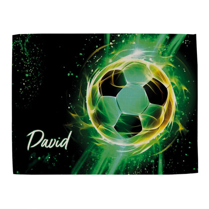 Platzdeckchen für Kinder mit Fußballmotiv und Namensaufdruck – personalisierbar