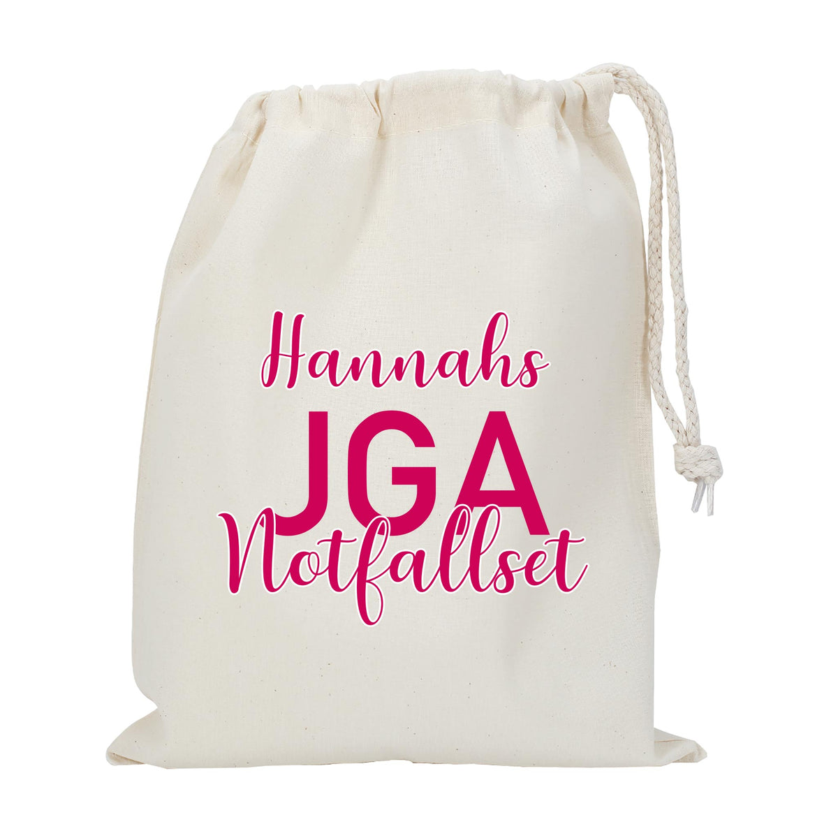 JGA Notfallset-Sack mit dem Namen der Braut | 2 Größen wählbar