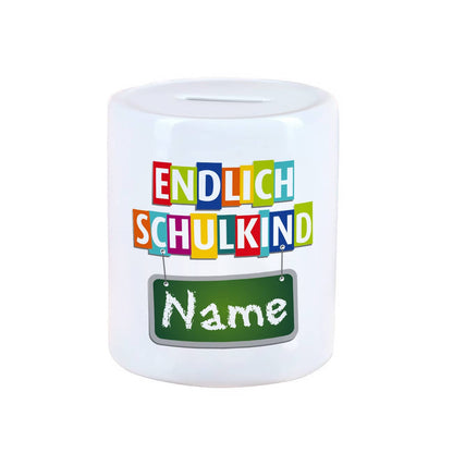 Endlich Schulkind Spardose