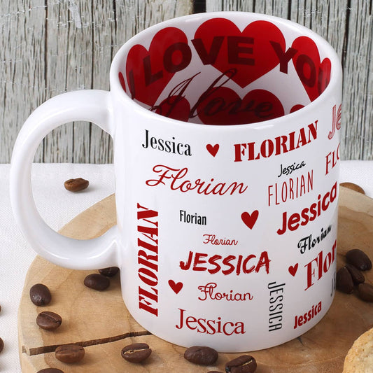 Tasse komplett bedruckt - innen und außen