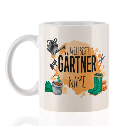 Weltbester Gärtner - Tasse beidseitig bedruckt