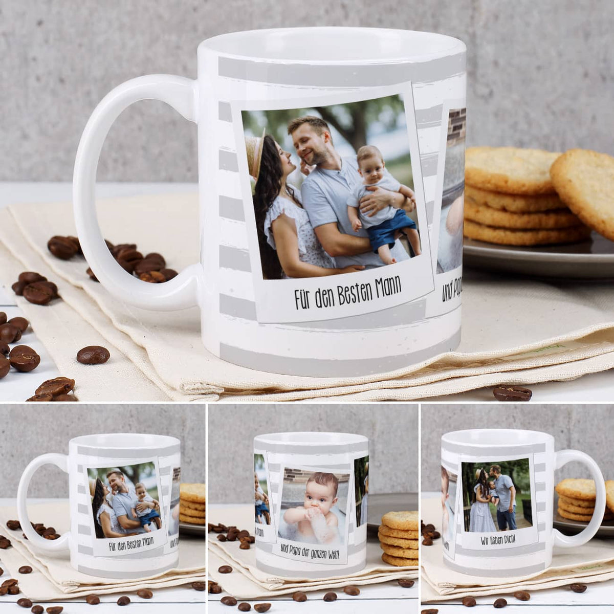Tasse mit 3 Bildern