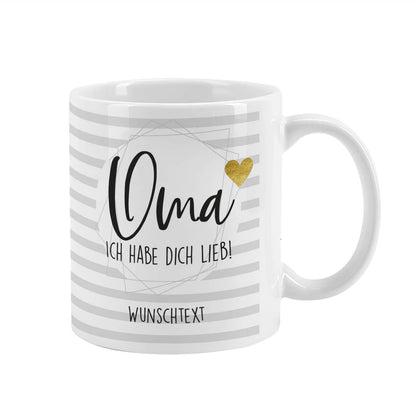 Persönliche Tasse für die Oma mit Wunschtext