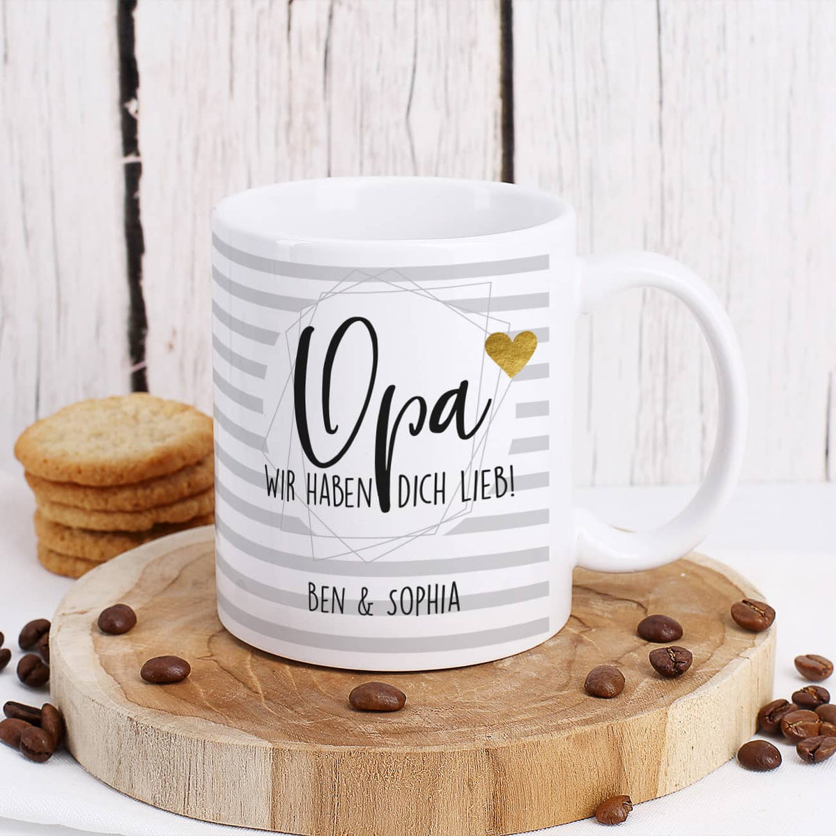 Bedruckte Tasse - Opa wir haben dich lieb