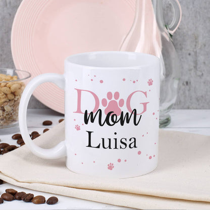 Dog Mom - Individuell bedruckte Kaffeetasse für Hundebesitzerinnen