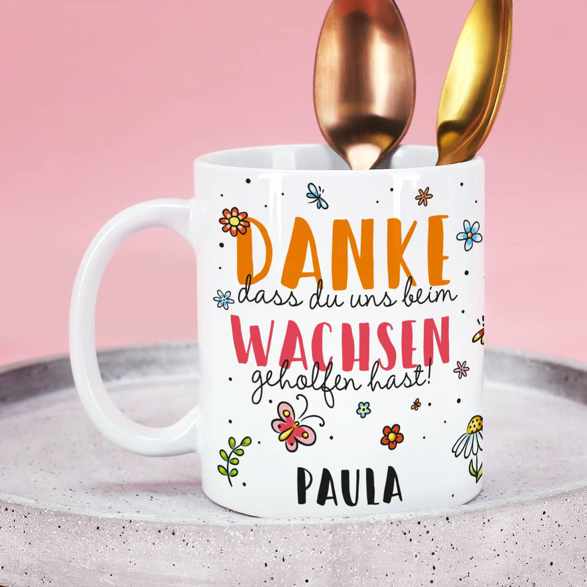Tasse als Abschiedsgeschenk für Erzieher mit Name personalisiert