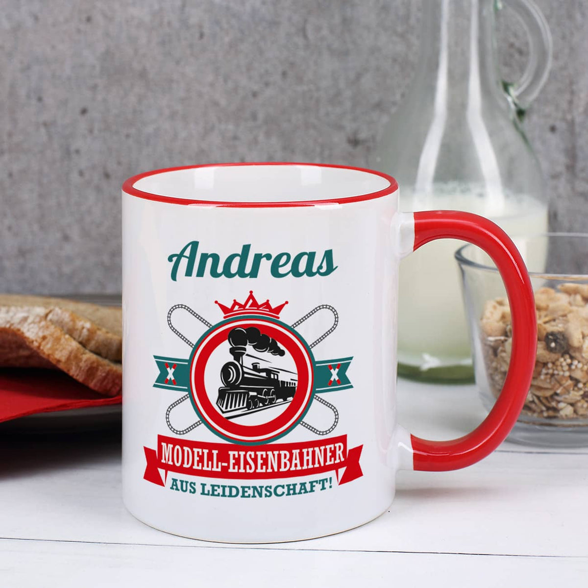 Modell-Eisenbahner aus Leidenschaft - Tasse mit Name