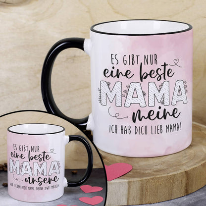 Es gibt nur eine beste Mama - Tasse mit Ihrem Wunschtext