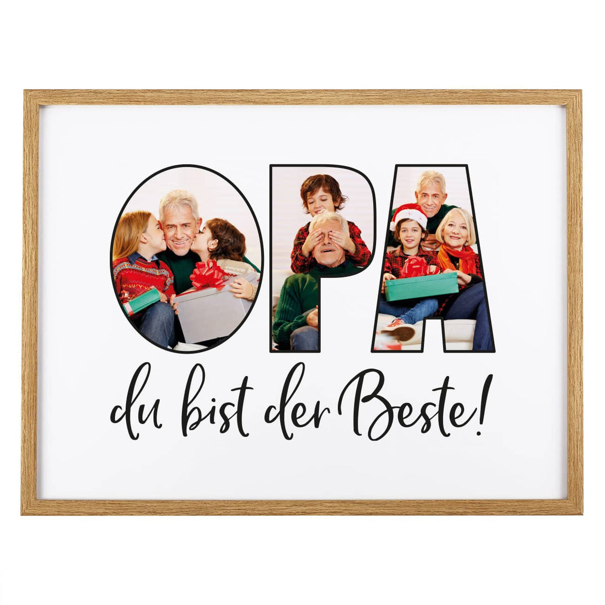 Bilderrahmen mit Opas drei Lieblingsfotos