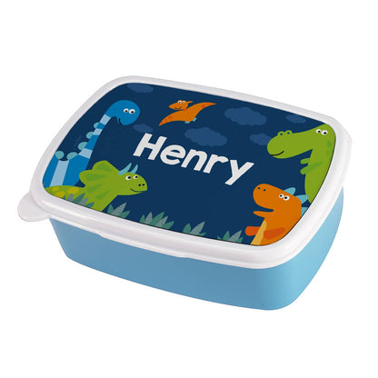 Brotdose mit Name personalisiert und süßem Dino Motiv