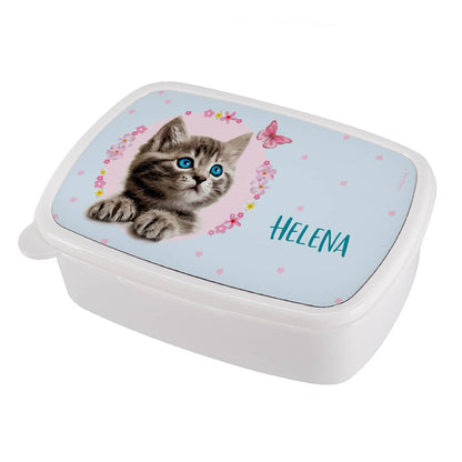 Brotdose mit Baby-Katze und Name