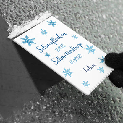 Spruch und Personalisierung auf Eiskratzer