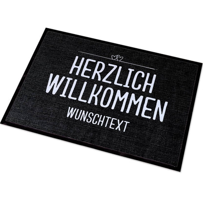 Herzlich Willkommen - Fussmatte mit Ihrem Spruch