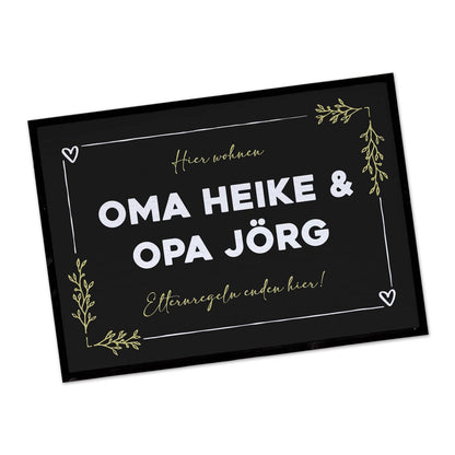 Persönliche Fußmatte Oma Opa  - Elternregeln enden hier 