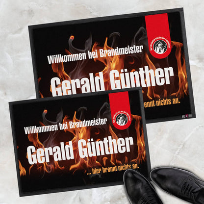 Fußmatte mit Feuerwehrmotiv - in 2 Größen
