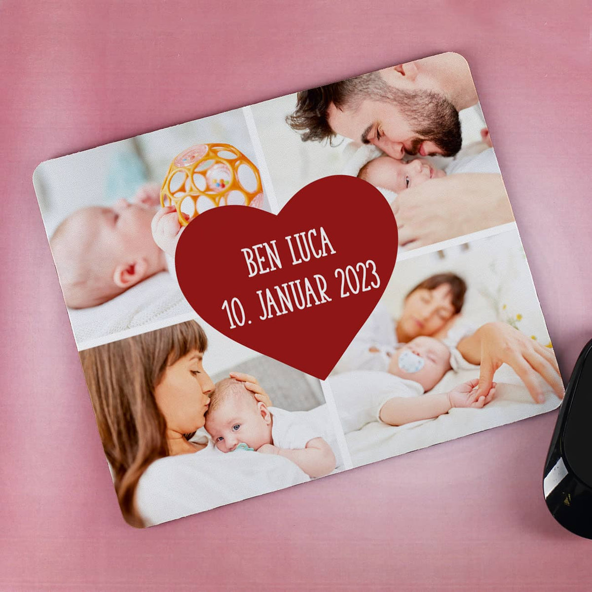 Mousepad mit Ihren Lieblingsfotos und einen kurzen Text Ihrer Wahl