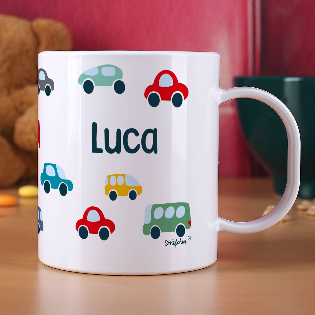 Kunststofftasse mit Striefchen® Motiv