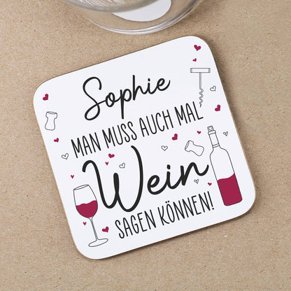 Lustiger Untersetzer personalisiert mit Name
