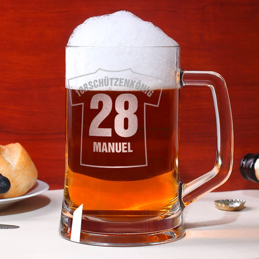 Personalisiertes Bierseidel mit Trikot