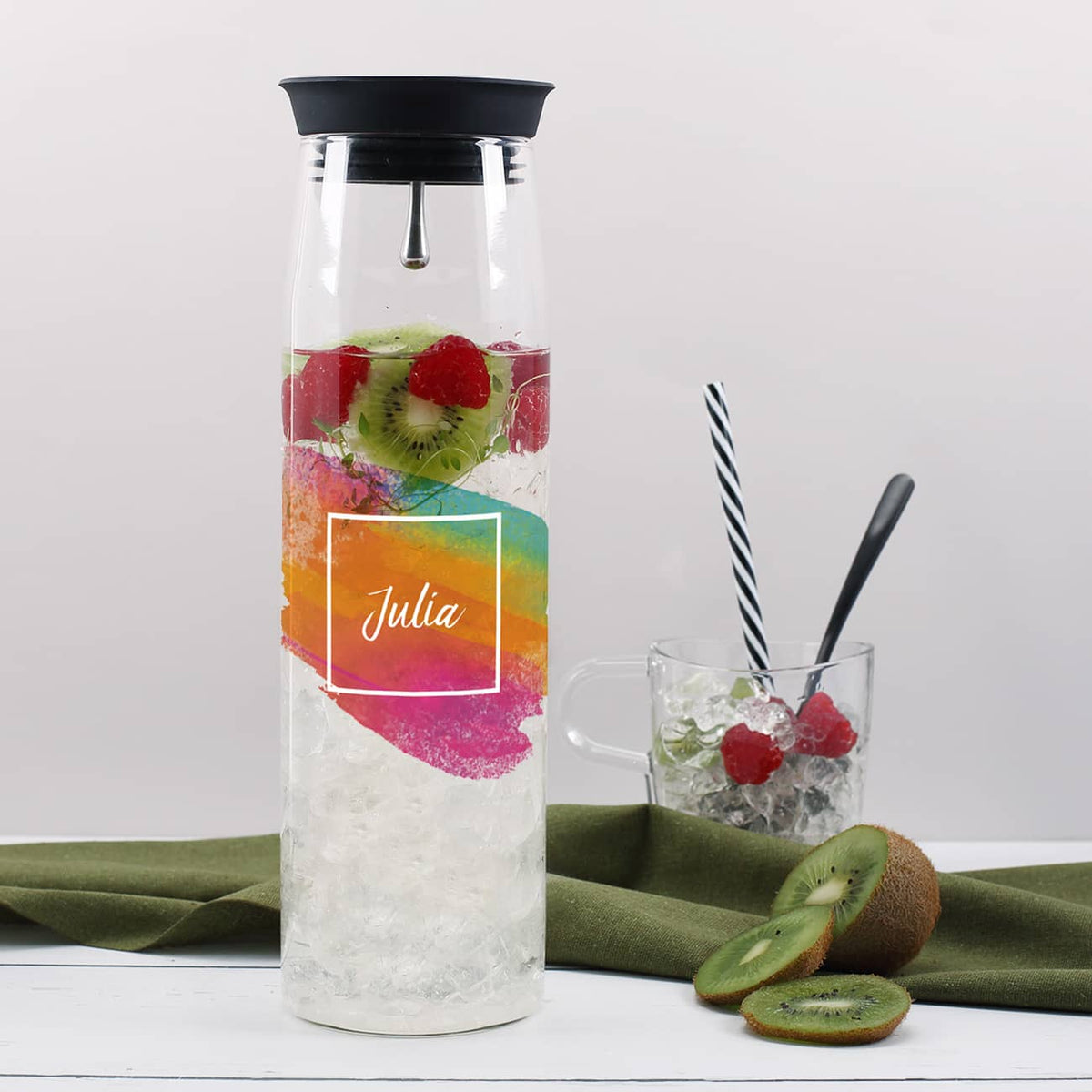Wasserkaraffe von Leonardo mit buntem Watercolor Motiv