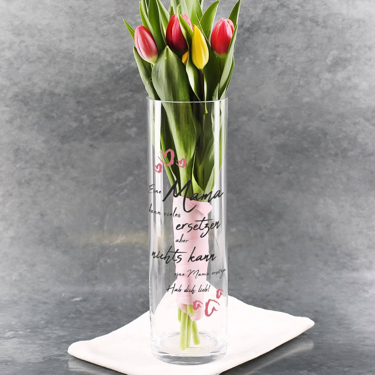 Vase zum Muttertag mit Spruch