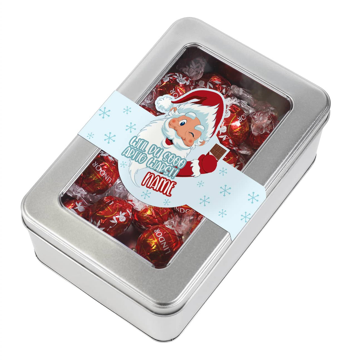 Weil du sooo artig warst! - 24 Lindorkugeln als Adventskalender in personalisierter Blechdose
