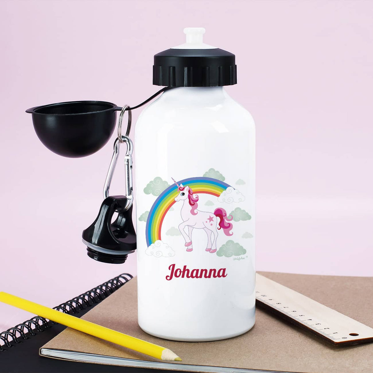 Trinkflasche Einhorn Name Regenbogen